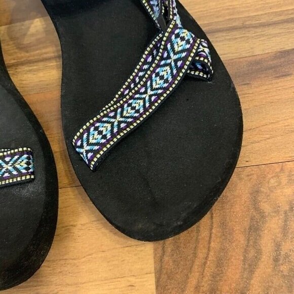 Airwalk Black Sandals Outdoor Shoe Hiking Swim Double Strap Aztec Blue 8 - Picture 11 of 12